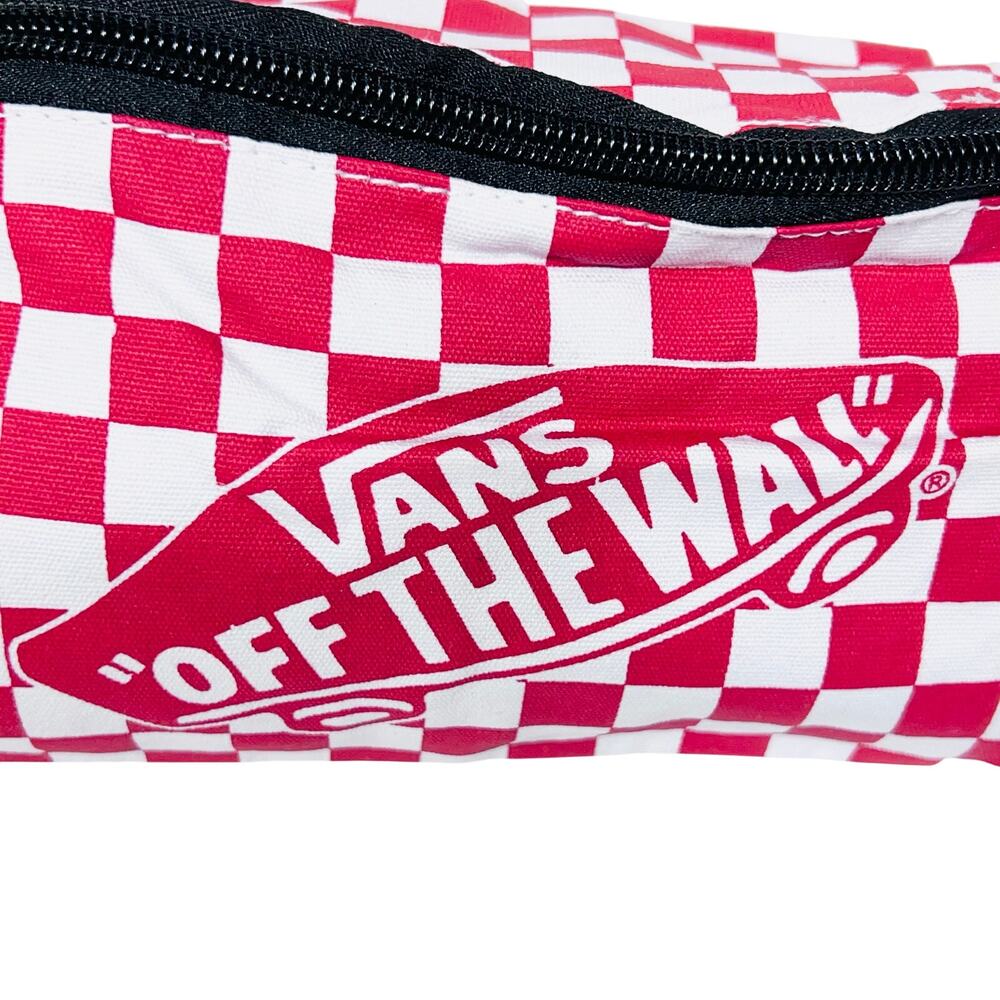 Vans Classic Checkered Fanny Pack Red White Big Logo Belt Bag Crossbody New - Picture 5 of 7